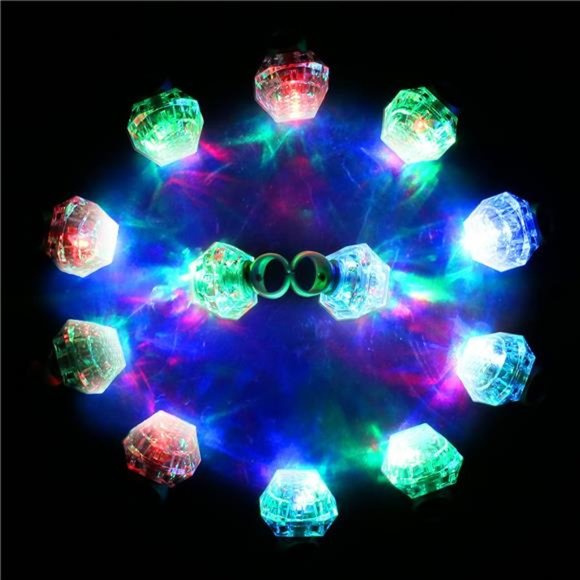 Flashing Led Light up Rings Bachelorette Party Favors Ring Toys Grow in The Dark - Picture 6 of 7